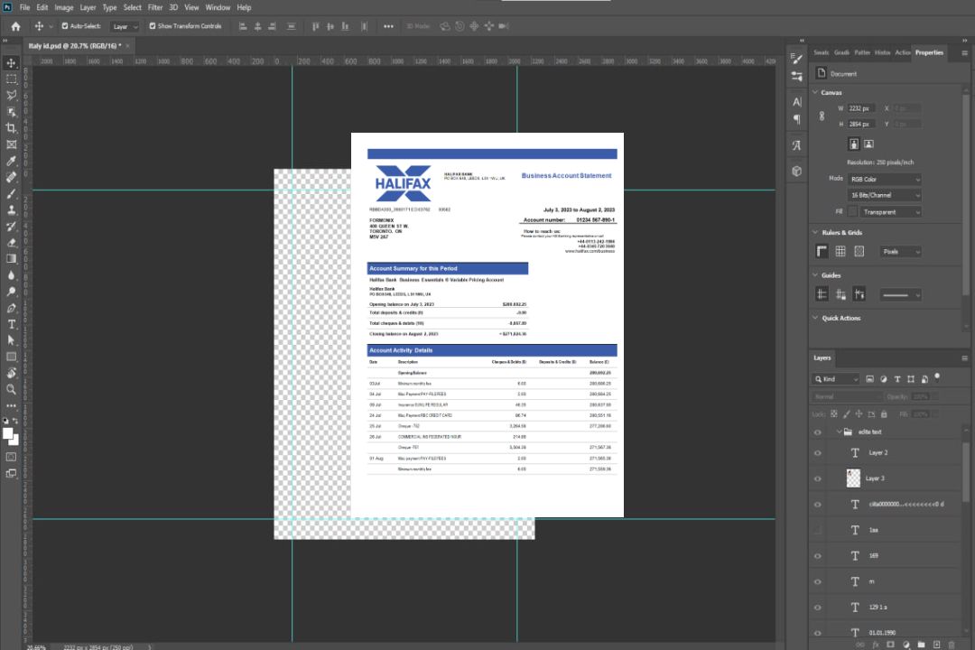 Modèle Word et PDF de déclaration d'organisation de la Banque d'Halifax template Modèle Word et PDF de déclaration d'organisation de la Banque d'Halifax template
